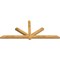 Ekena Millwork Kennewick Rough Sawn Timber Gable Bracket, Western Red Cedar, 96"W x 40"H x 4"D x 4"F, 10/12 Pitch GBW096X40X0404KEN00RWR - alternate 4